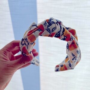 Handmade citrus top knot headband